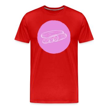 Gurke - Männer Premium Bio T-Shirt - Rot - Vorne - Damien (186cm)
