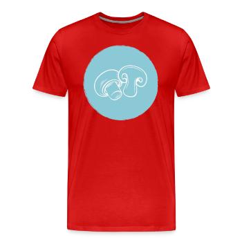 Pilze - Männer Premium Bio T-Shirt - Rot - Vorne - Damien (186cm)