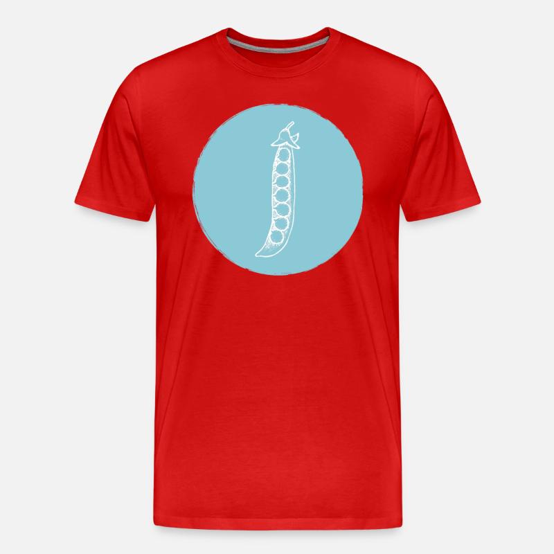 Erbsen - Männer Premium Bio T-Shirt - Rot