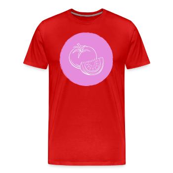 Tomato - Men's Premium Organic T-Shirt - red - Front - Damien (186cm)
