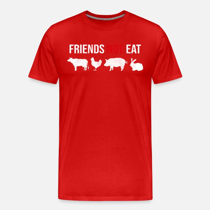 Vegetarier Veganer Spruch - Männer Premium Bio T-Shirt - Rot