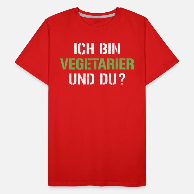 Vegetarier Spruch Männer Premium Bio T-Shirt