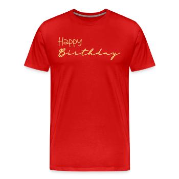 Bon anniversaire - T-shirt bio Premium Homme - rouge - Devant - Damien (186cm)