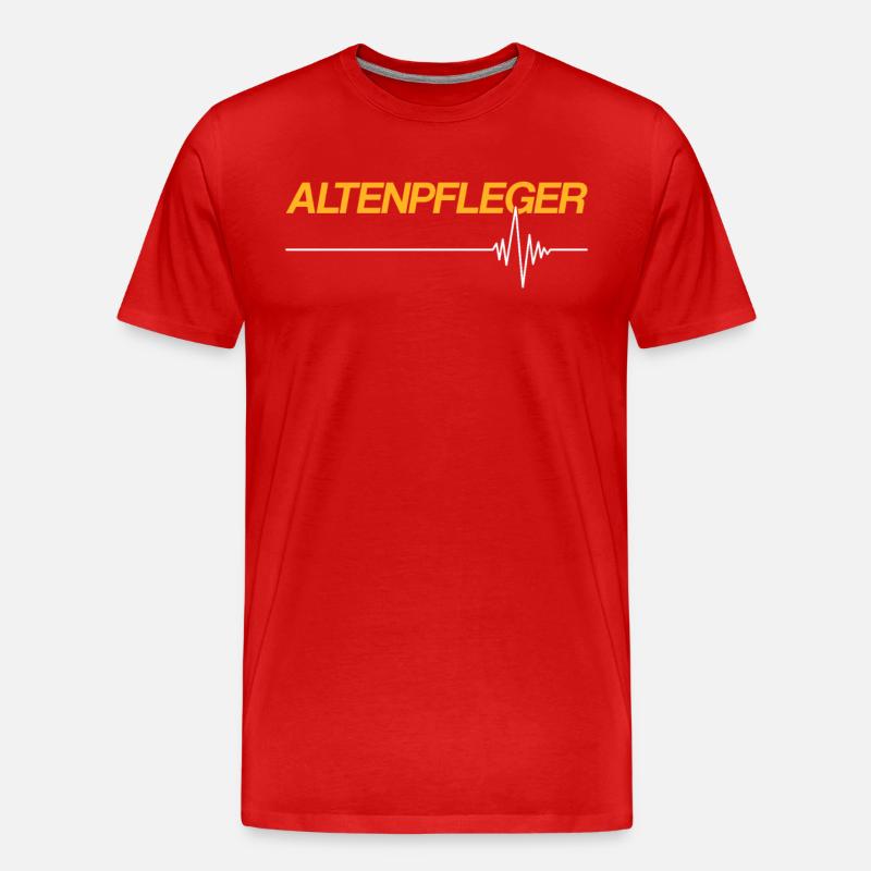 Altenpfleger - Männer Premium Bio T-Shirt - Rot