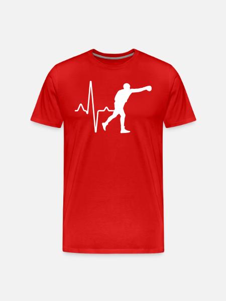 Boxing Heartbeat - Men's Premium Organic T-Shirt - red