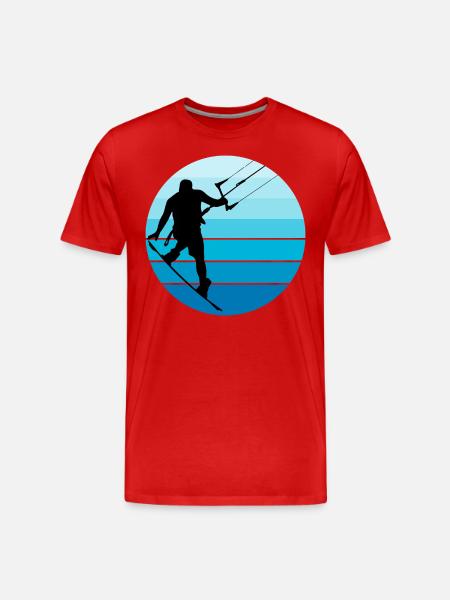 Kitesurfing Kiteboarding Kiteboarder Kitesurf - Men's Premium Organic T-Shirt - red