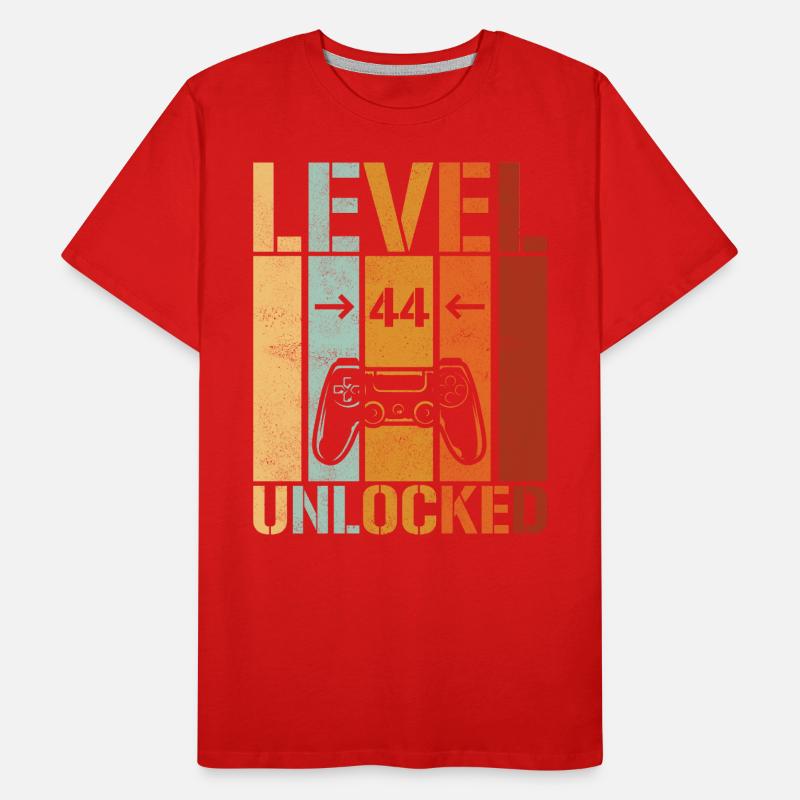 44. Geburtstag Level 44 unlocked Männer Premium Bio T-Shirt
