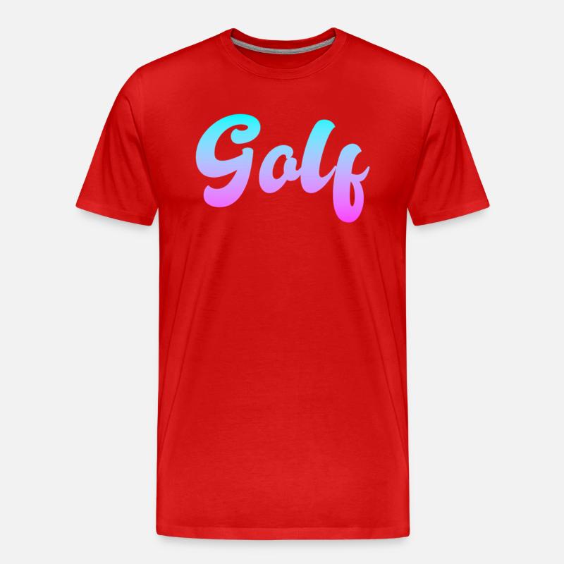 Golf - Männer Premium Bio T-Shirt - Rot