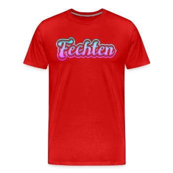 Escrime - T-shirt bio Premium Homme - rouge - Devant - Damien (186cm)