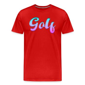 Golfe - T-shirt bio Premium Homme - rouge - Devant - Damien (186cm)