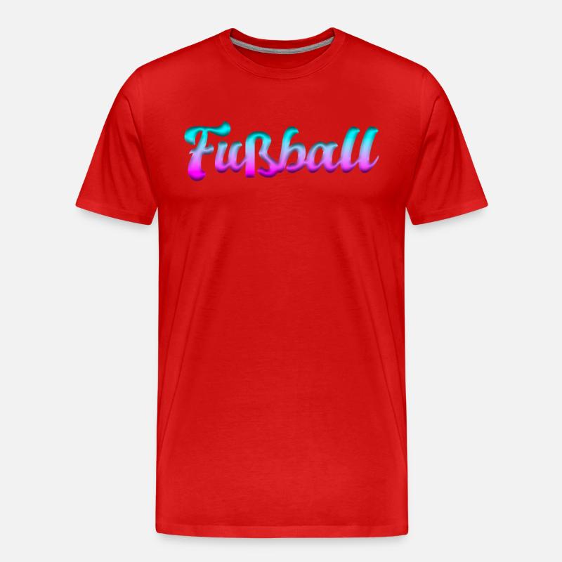 Fußball - Männer Premium Bio T-Shirt - Rot