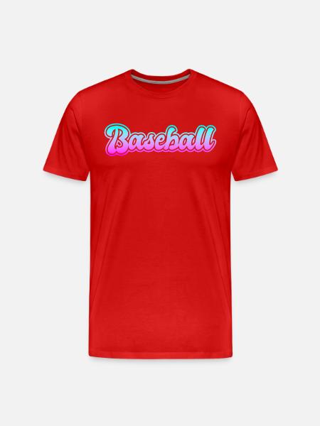 Baseball - Men's Premium Organic T-Shirt - red