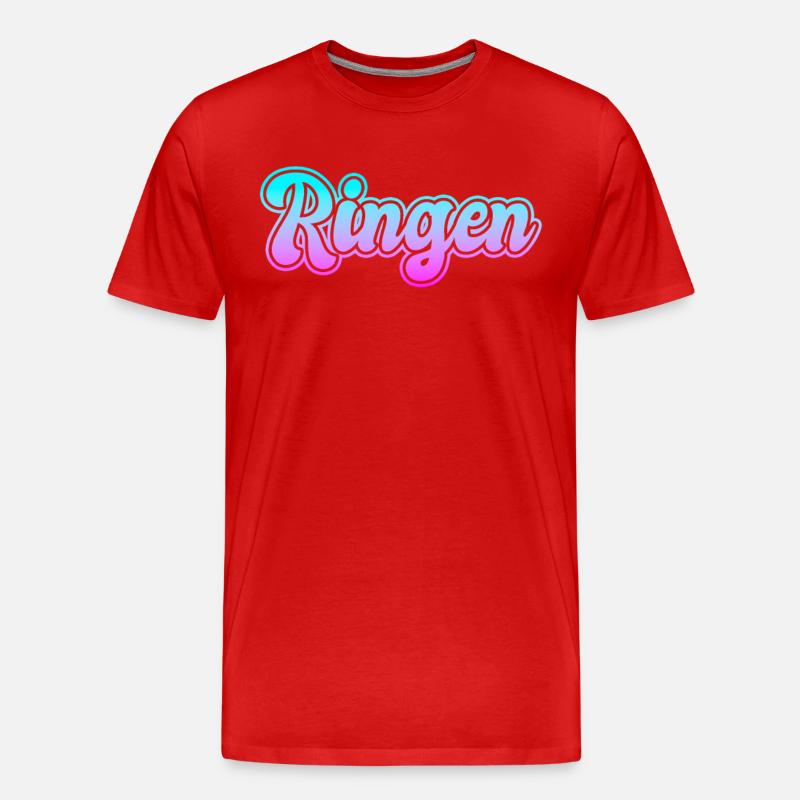 Ringen - Männer Premium Bio T-Shirt - Rot