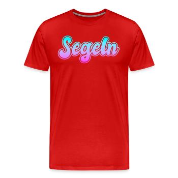 Segeln - Männer Premium Bio T-Shirt - Rot - Vorne - Damien (186cm)