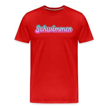 Nager - T-shirt bio Premium Homme - rouge - Devant - Damien (186cm)