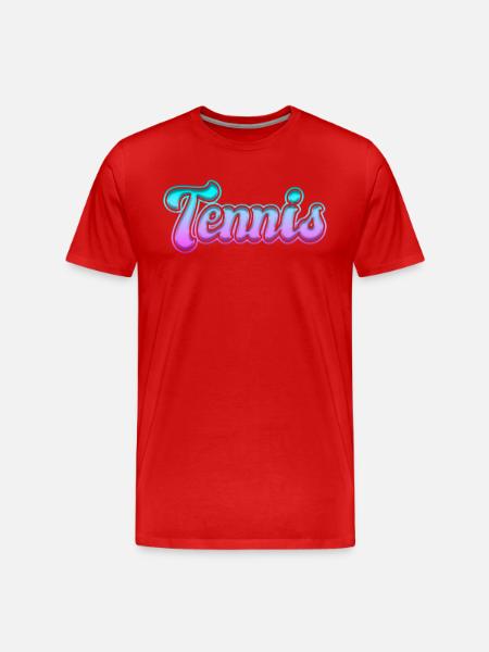 Tennis - Männer Premium Bio T-Shirt - Rot