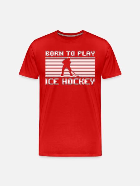 Eishockey - Männer Premium Bio T-Shirt - Rot
