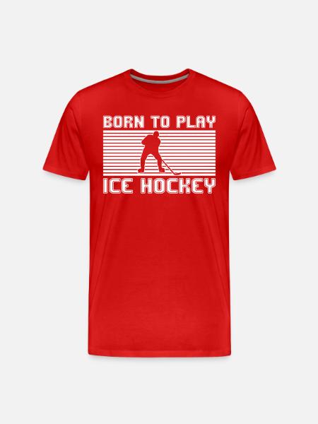 Eishockey - Männer Premium Bio T-Shirt - Rot