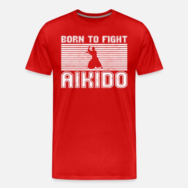 Aikido - Männer Premium Bio T-Shirt - Rot
