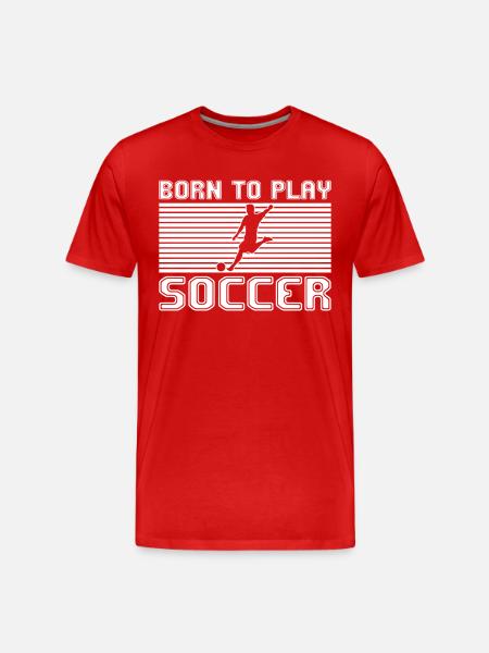 Soccer - Men's Premium Organic T-Shirt - red