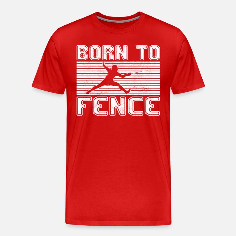 Fechten - Männer Premium Bio T-Shirt - Rot