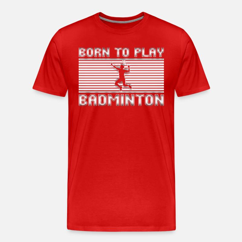 badminton - Männer Premium Bio T-Shirt - Rot