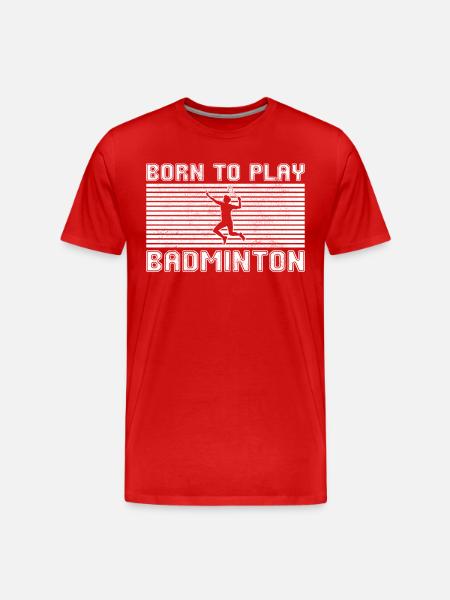 badminton - Men's Premium Organic T-Shirt - red