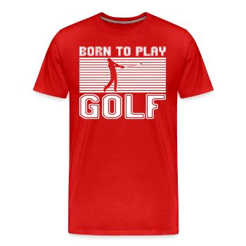 Golfe - T-shirt bio Premium Homme - rouge - Devant - Damien (186cm)