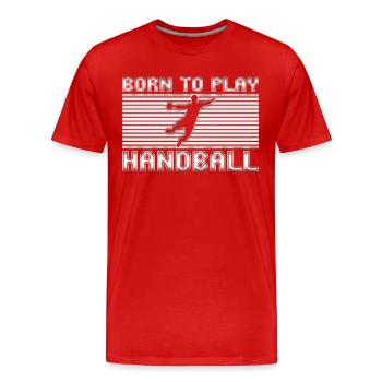 Handball - T-shirt bio Premium Homme - rouge - Devant - Damien (186cm)