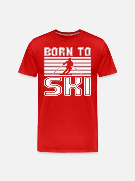 Ski - Men's Premium Organic T-Shirt - red