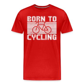 Fahrrad fahren - Männer Premium Bio T-Shirt - Rot - Vorne - Damien (186cm)