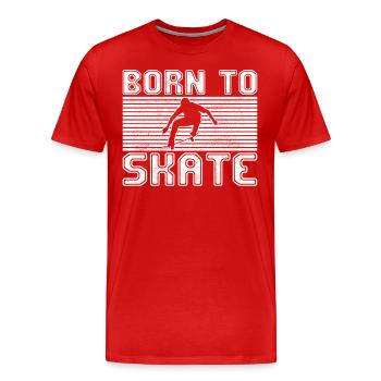 skaten - Männer Premium Bio T-Shirt - Rot - Vorne - Damien (186cm)