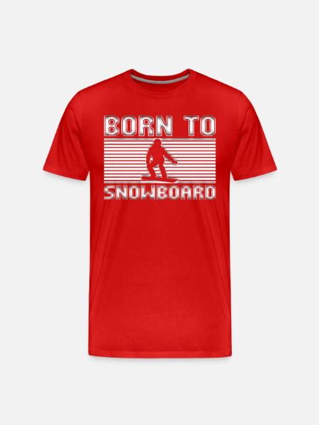 Snowboard - Men's Premium Organic T-Shirt - red