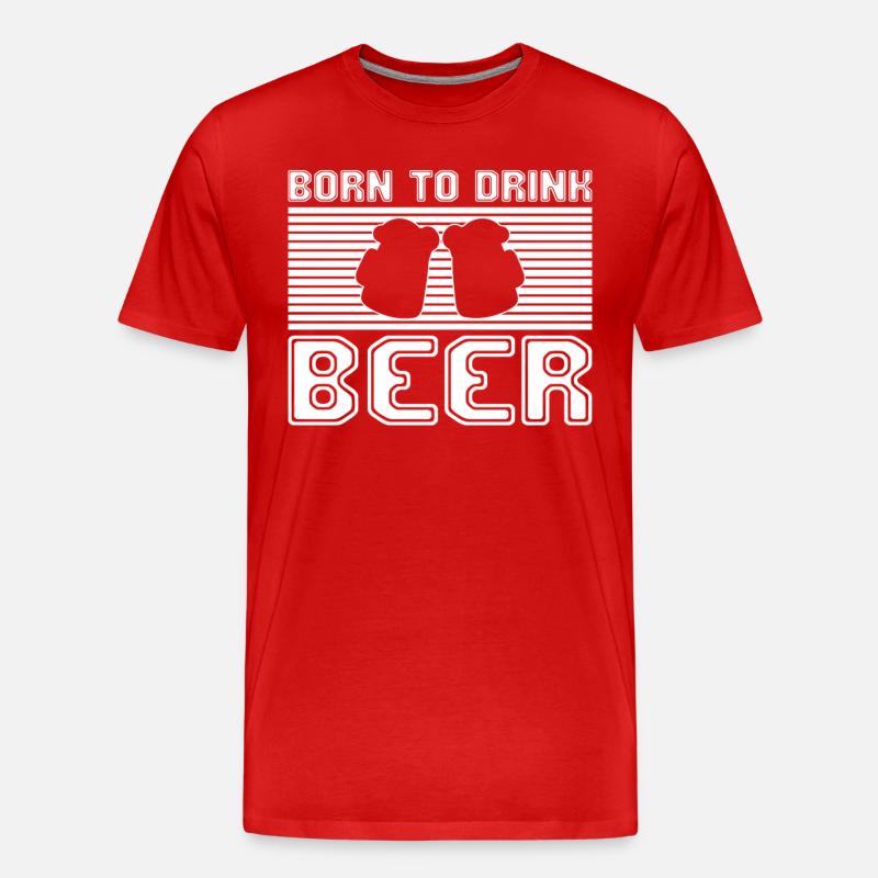 bier - Männer Premium Bio T-Shirt - Rot