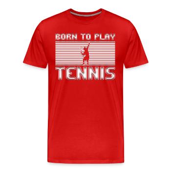 tennis - Männer Premium Bio T-Shirt - Rot - Vorne - Damien (186cm)