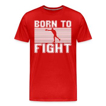 Boxe - T-shirt bio Premium Homme - rouge - Devant - Damien (186cm)