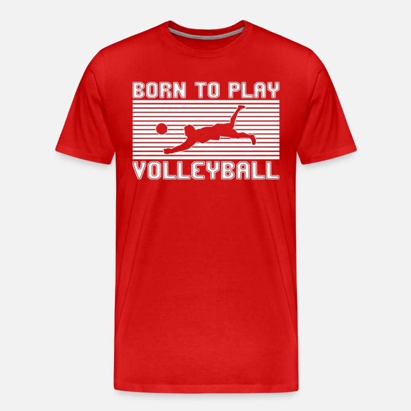 Volleyball - Männer Premium Bio T-Shirt - Rot
