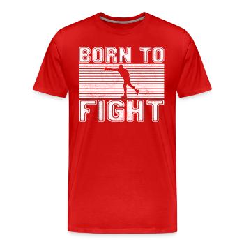 Boxe - T-shirt bio Premium Homme - rouge - Devant - Damien (186cm)