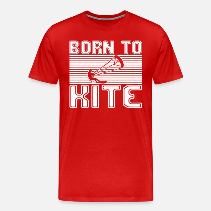 Kite Surfing - Männer Premium Bio T-Shirt - Rot