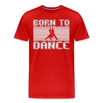 Tanzen - Männer Premium Bio T-Shirt - Rot - Vorne - Damien (186cm)