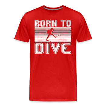 Dive - Men's Premium Organic T-Shirt - red - Front - Damien (186cm)