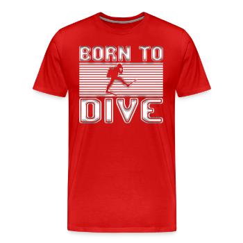 Dive - Men's Premium Organic T-Shirt - red - Front - Damien (186cm)
