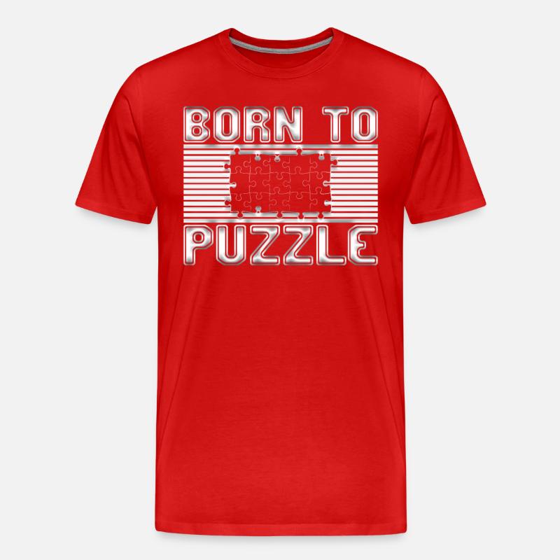Puzzles - Men's Premium Organic T-Shirt - red