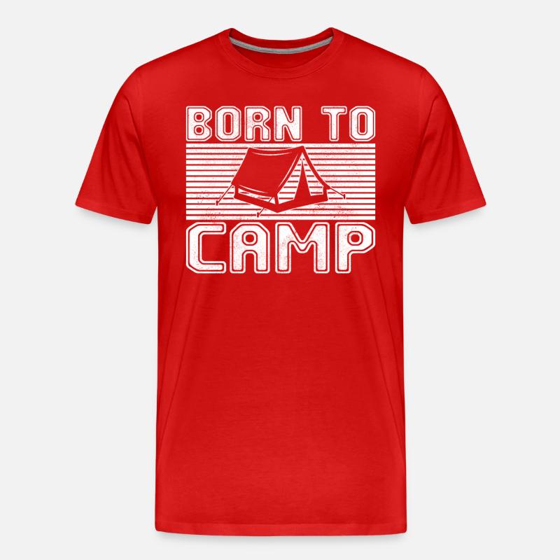 Campen - Männer Premium Bio T-Shirt - Rot