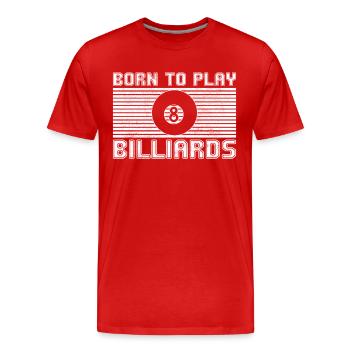 Billiard - Männer Premium Bio T-Shirt - Rot - Vorne - Damien (186cm)