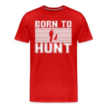Hunt - Men's Premium Organic T-Shirt - red - Front - Damien (186cm)