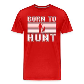 Hunt - Men's Premium Organic T-Shirt - red - Front - Damien (186cm)