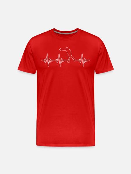 Boxing Heartbeat - Men's Premium Organic T-Shirt - red