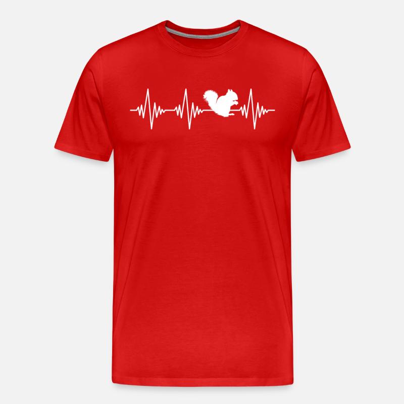 Eichhörnchen Herzschlag - Männer Premium Bio T-Shirt - Rot