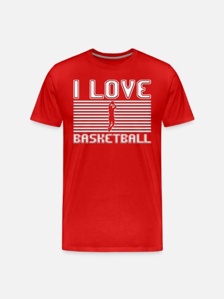 I love basketball - Men's Premium Organic T-Shirt - red